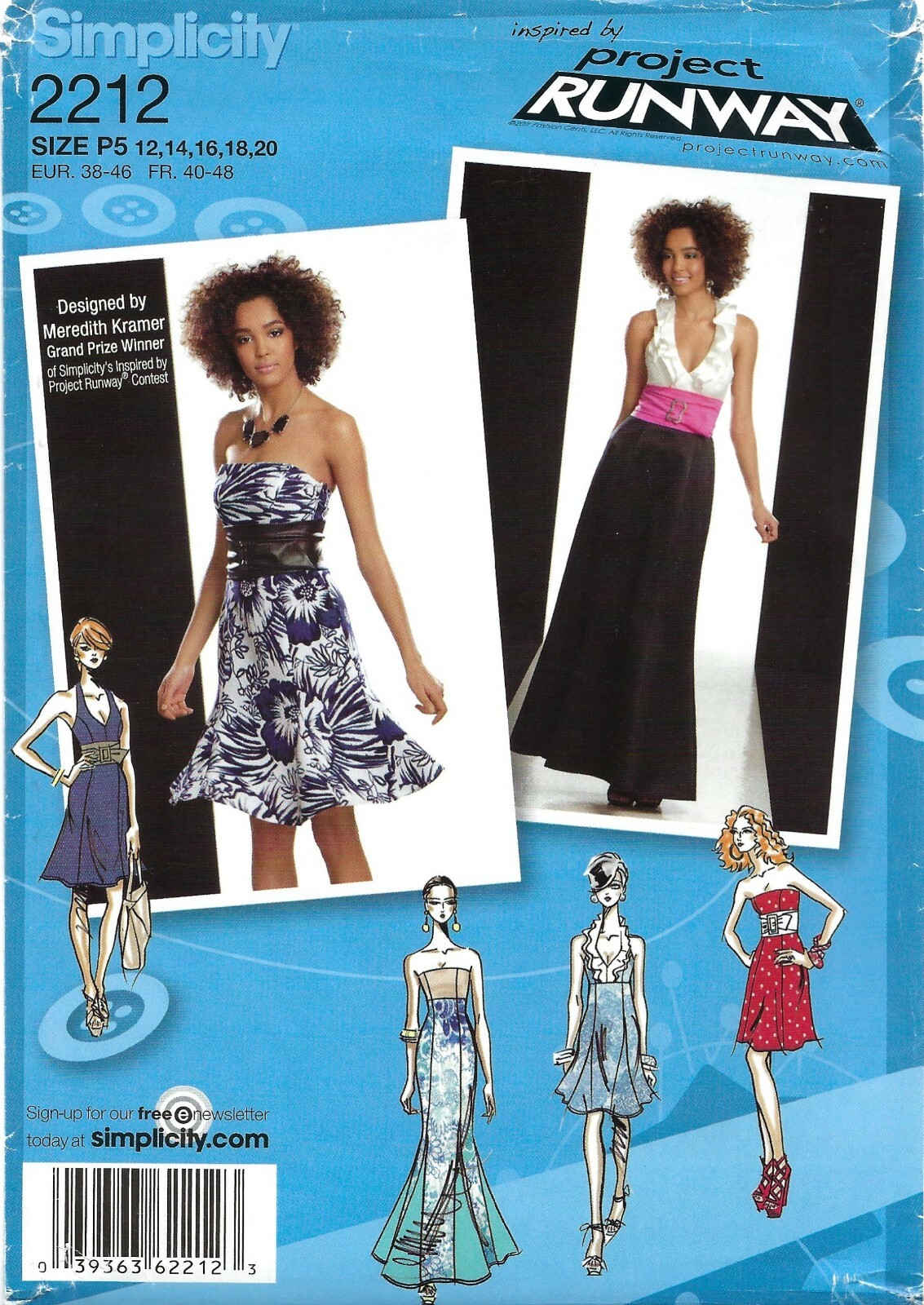 Simplicity 2212 Princess Dress w Bodice & Gored Skirt Variations Sz 12-20 UNCUT