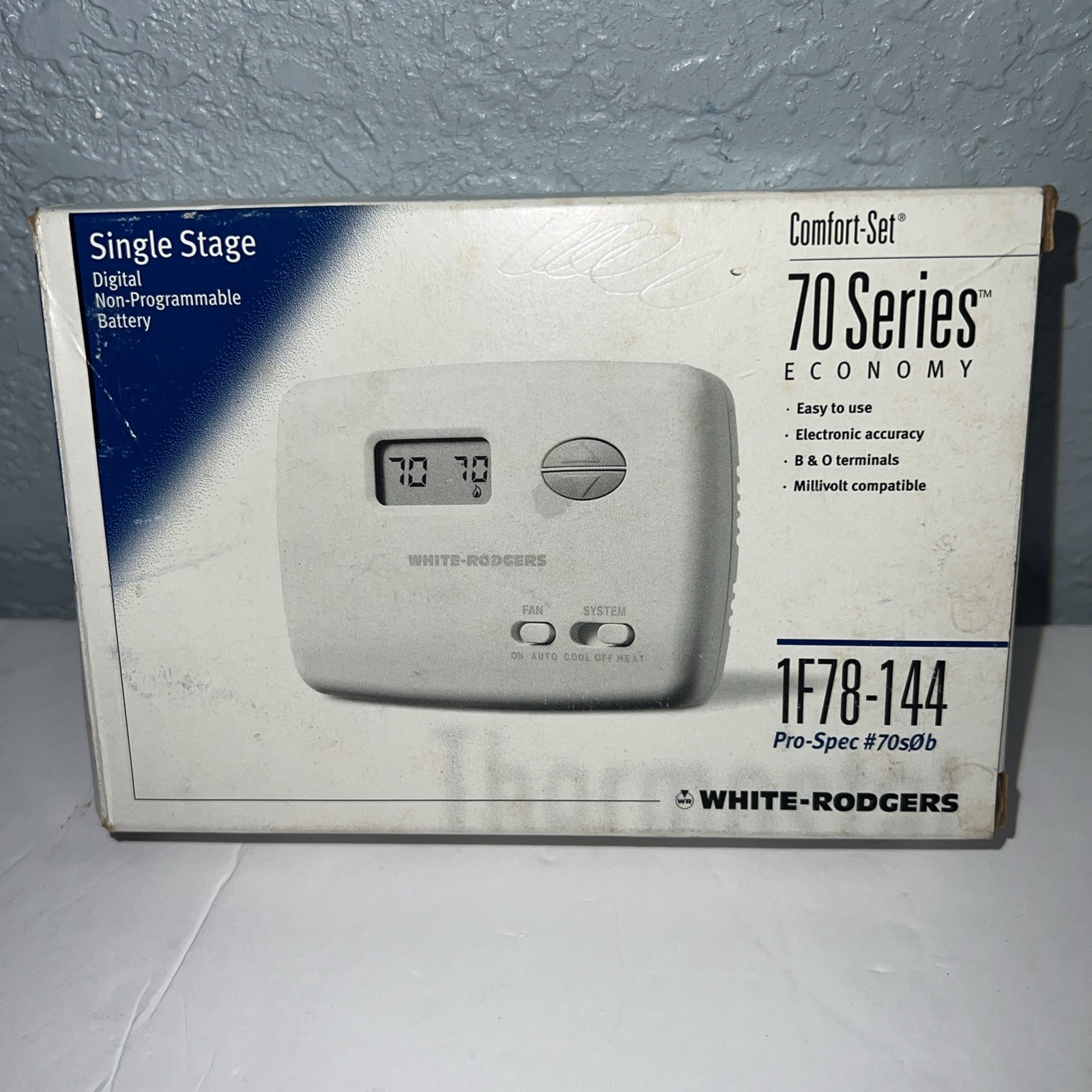 Emerson White-Rodgers 1F78-144 70 Series Non-Programmable Thermostat, Open Box