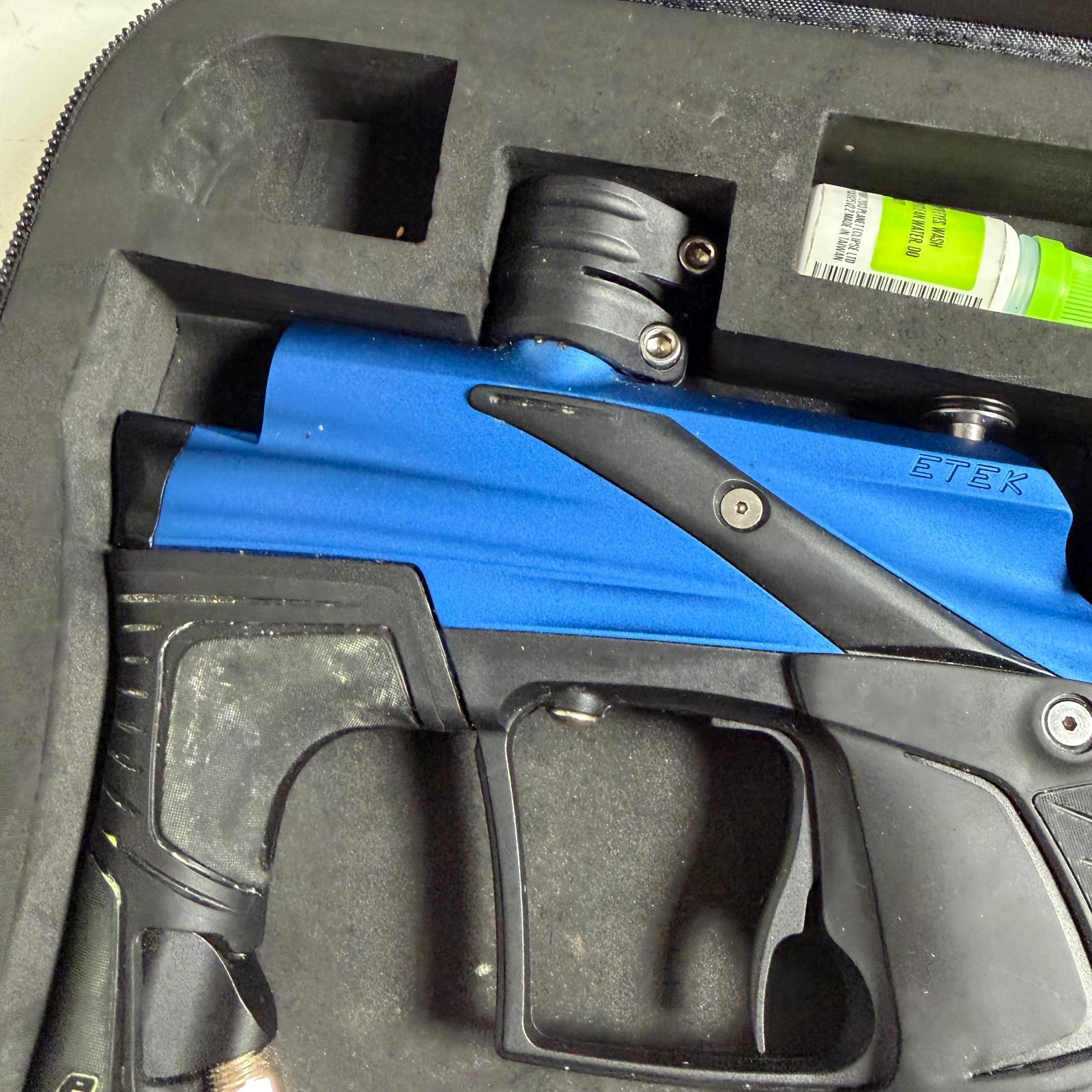 Planet Eclipse Etek 5 Blue Black 2-Piece Barrel Electronic Paintball Marker Gun