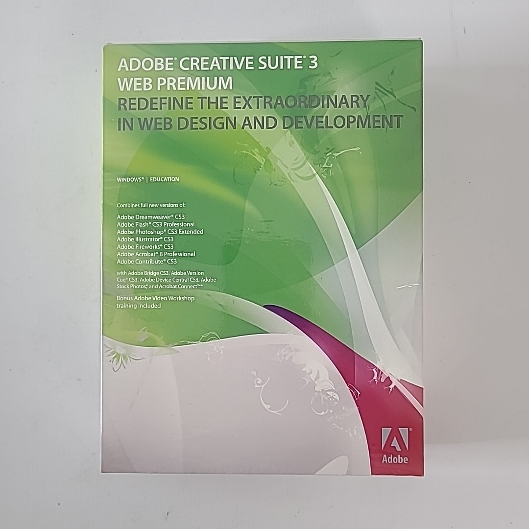 Adobe Creative Suite 3 Web Premium Windows Education (NOT for Windows 10/11)