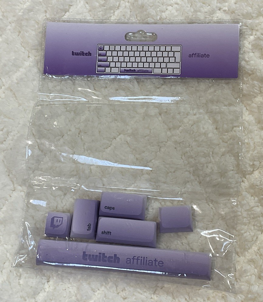 Twitch Exclusive! Twitch Affiliate Key Caps (Set of 6) Twitchcon 2023 - NEW