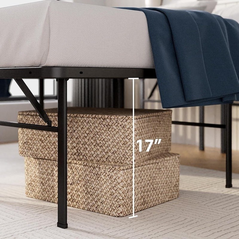 Strong Steel SmartBase Easy Assembly No Box Spring Needed Underbed Storage New