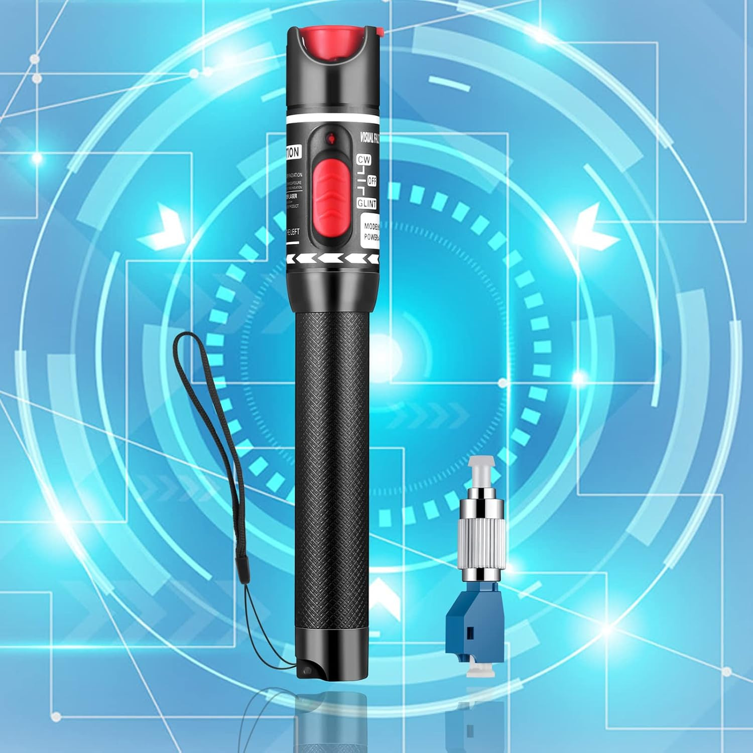 1Pc Fiber Optic Visual Fault Locator VFL Fiber Optic Cable Tester with 1Pcs Sing