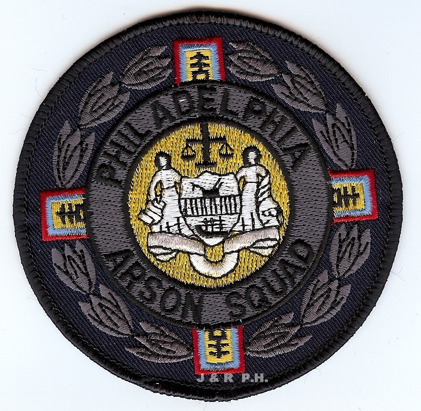 Philadelphia  Arson Squad, Pennsylvania  (4" round size) fire patch