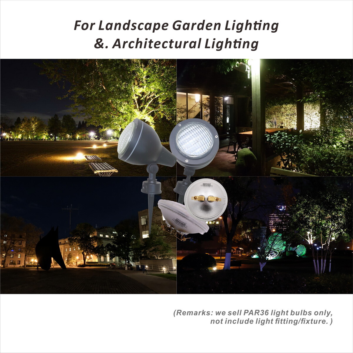 4 Pack Par36 LED Light 12V 12W(EQ to 75W Halogen Lamp),Waterproof,Outdoor Garden