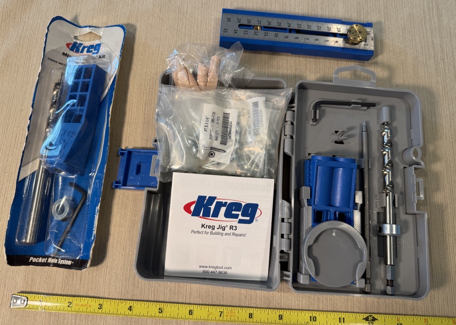 Kreg R3 Pocket Hole Jig & Kreg Multi Mark & Mini Kreg Jig Kit