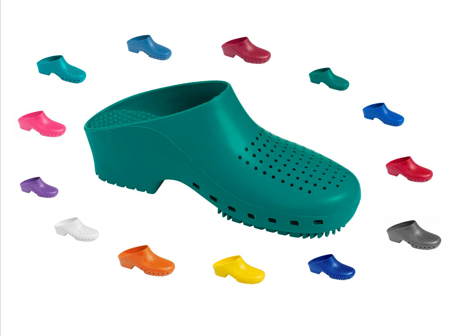 Calzuro classics with upper & side holes , sabot, clogs
