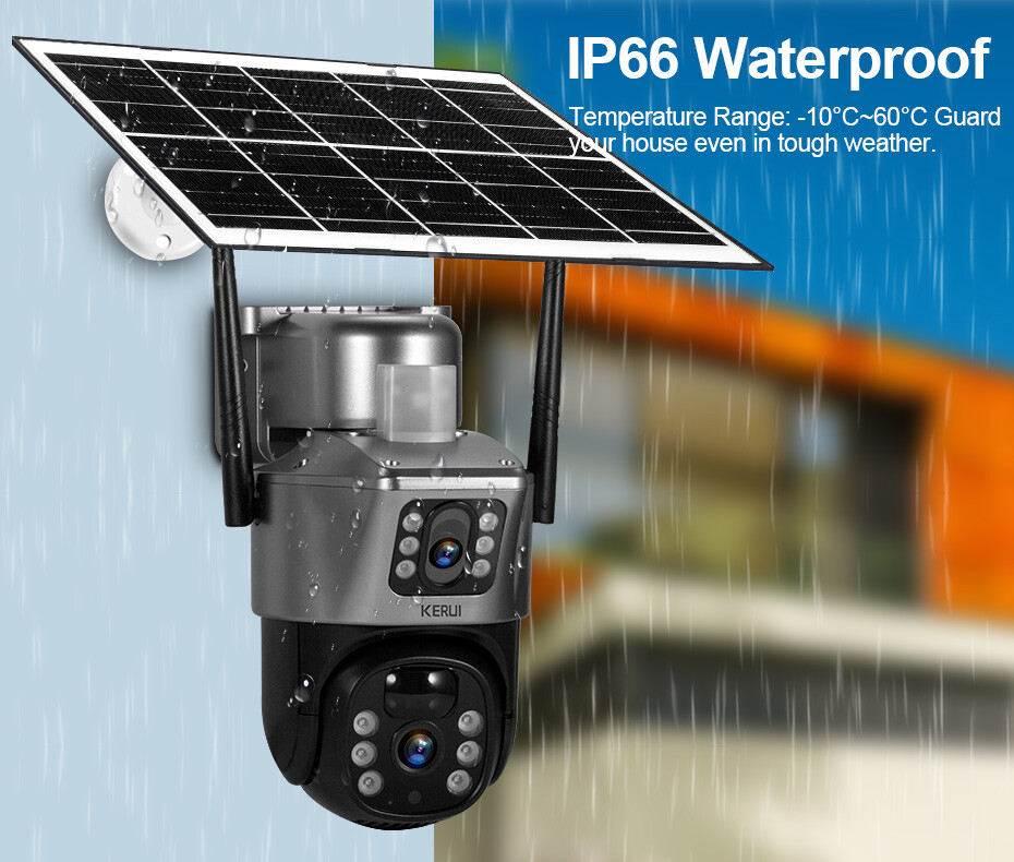 2x Solar Battery Powered Wireless WiFi Outdoor Home Security Camera System CCTV