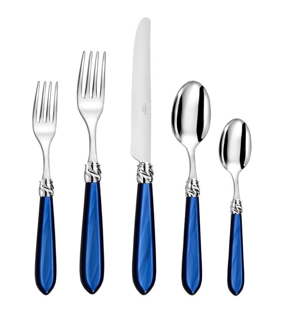Capdeco Diana Night Blue 5-Piece Flatware Place Setting 18/10 Stainless Steel