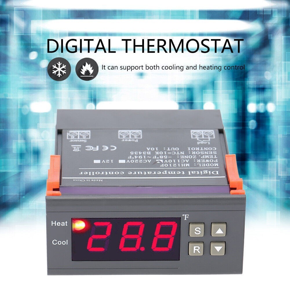 MH1210F Digital Temperature Control Controller Thermostat -58~194℉ Fahrenheit Se