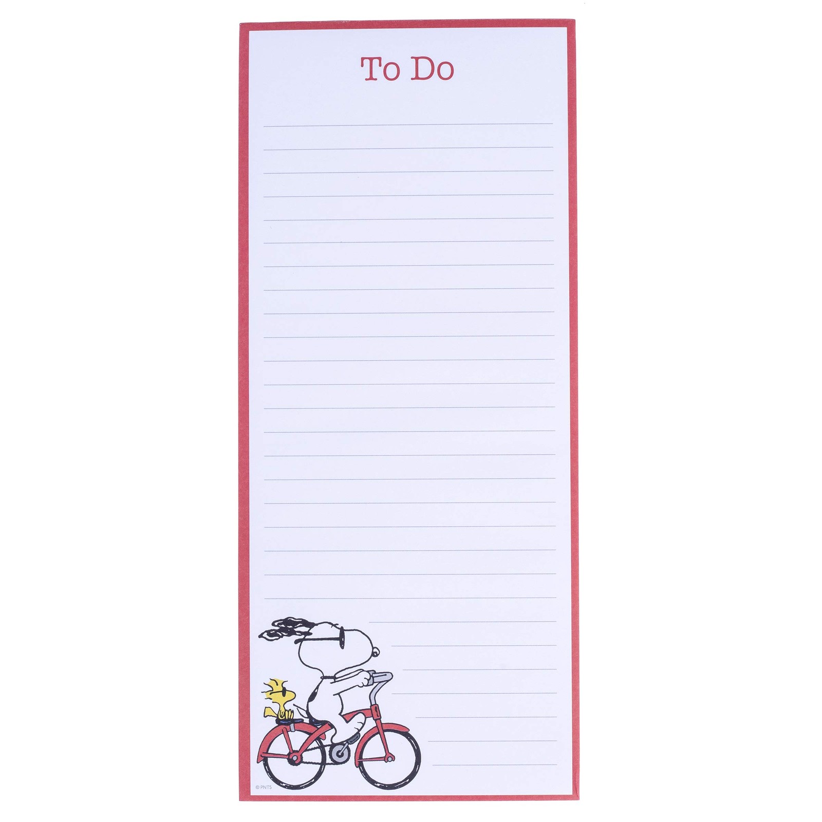 Snoopy Woodstock Peanuts Magnetic Notepad 100 Sheets Cute Grocery List Pad
