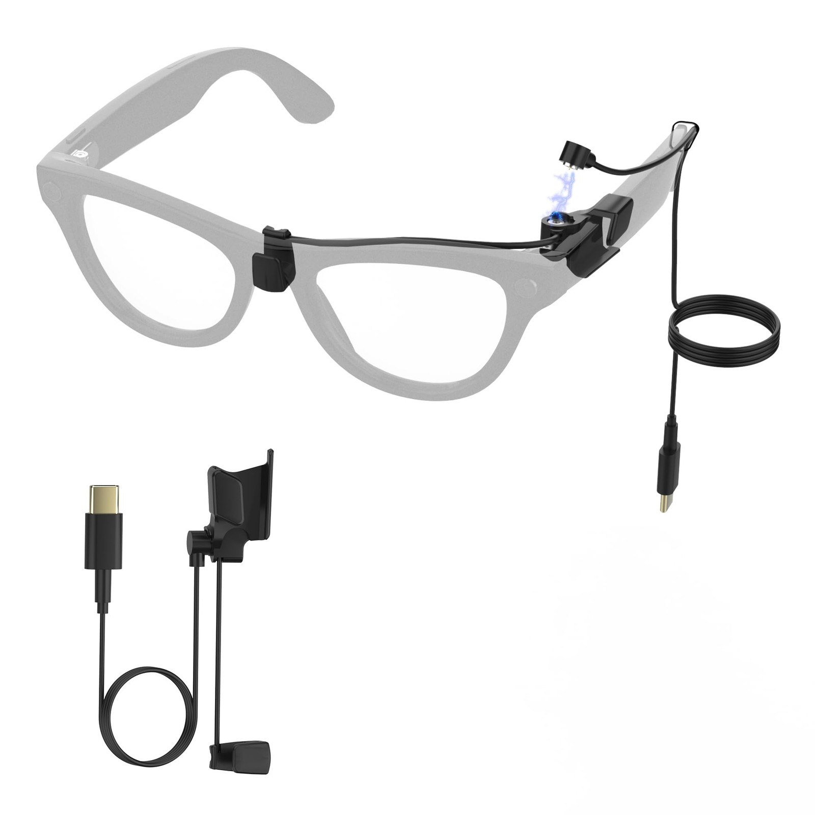HiBloks Magnetic Charging Cable for Ray-Ban Meta Wayfarer/Skyler/Headliner Ge...