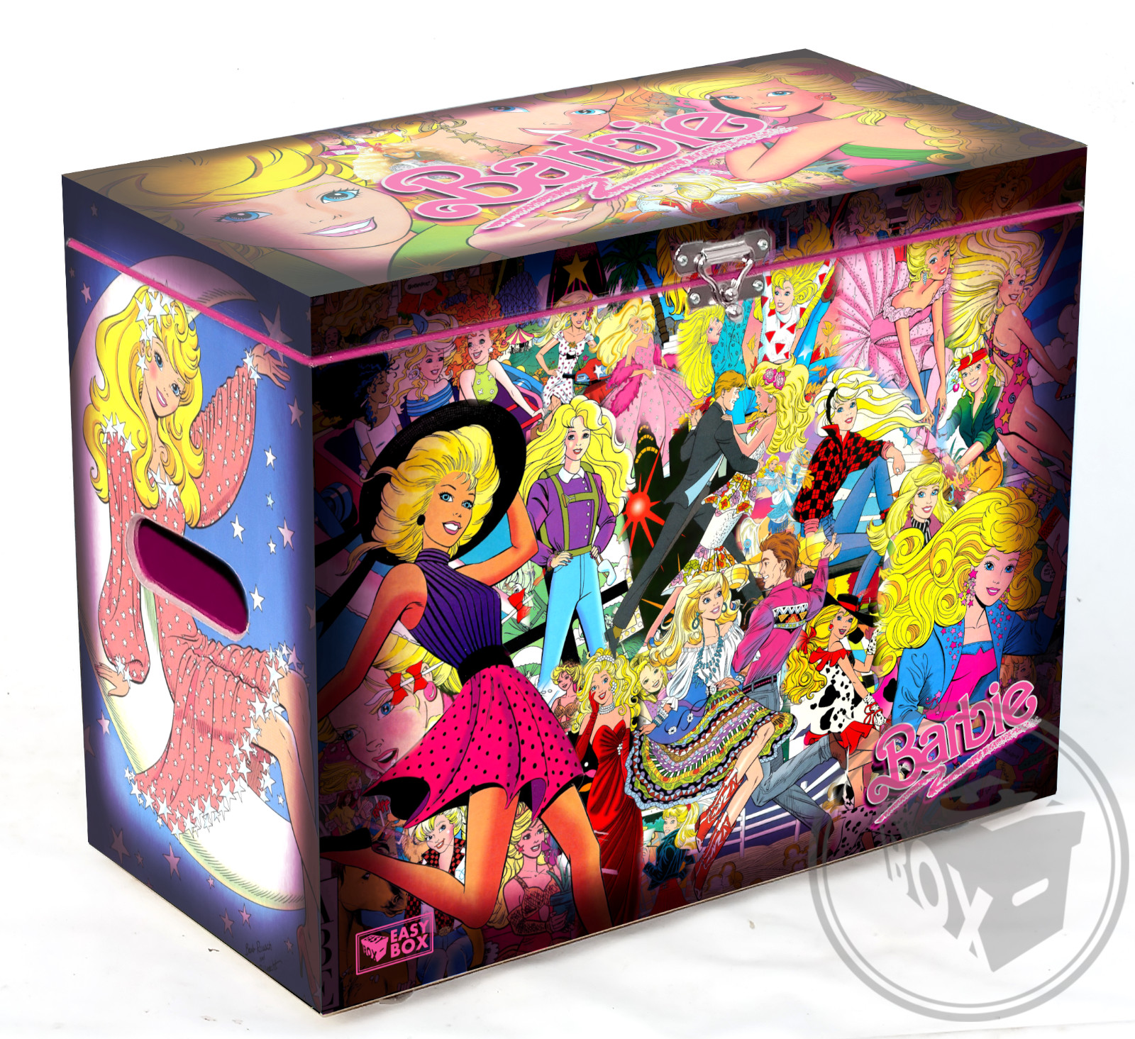 Barbie - Large Comic Book Hard Storage Box Chest MDF