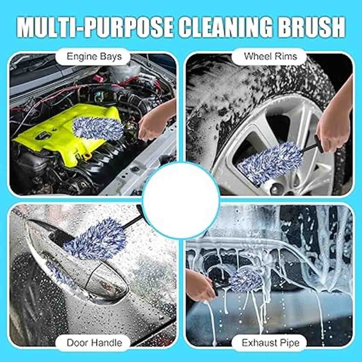 Car Detailing Brush Set, Cleaning Kit, Windshield Tool, Interior/Exterior Wheels