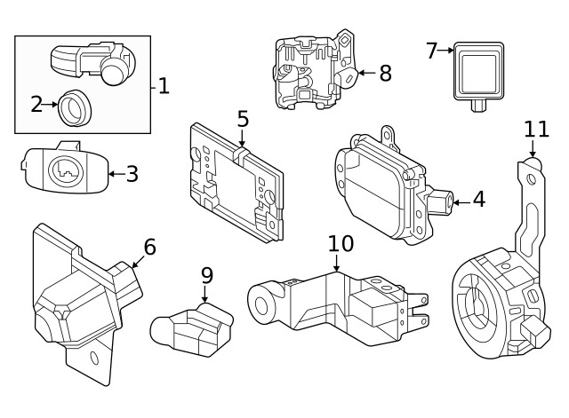 Genuine Subaru Radar Sensor Bracket 8821542020