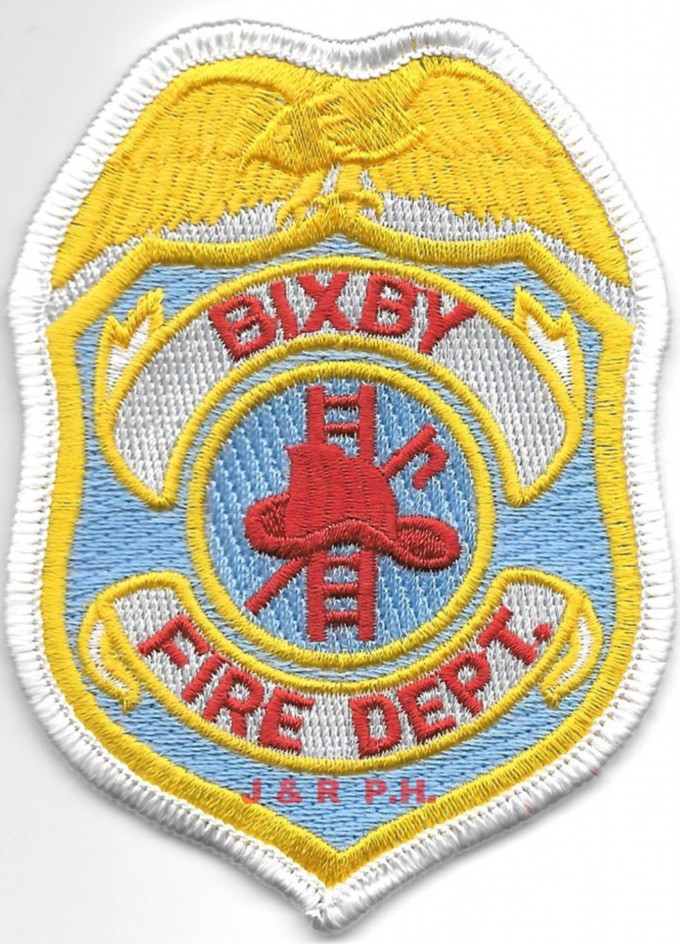 Bixby  Fire Dept., Oklahoma  (3" x 4" size)  fire patch