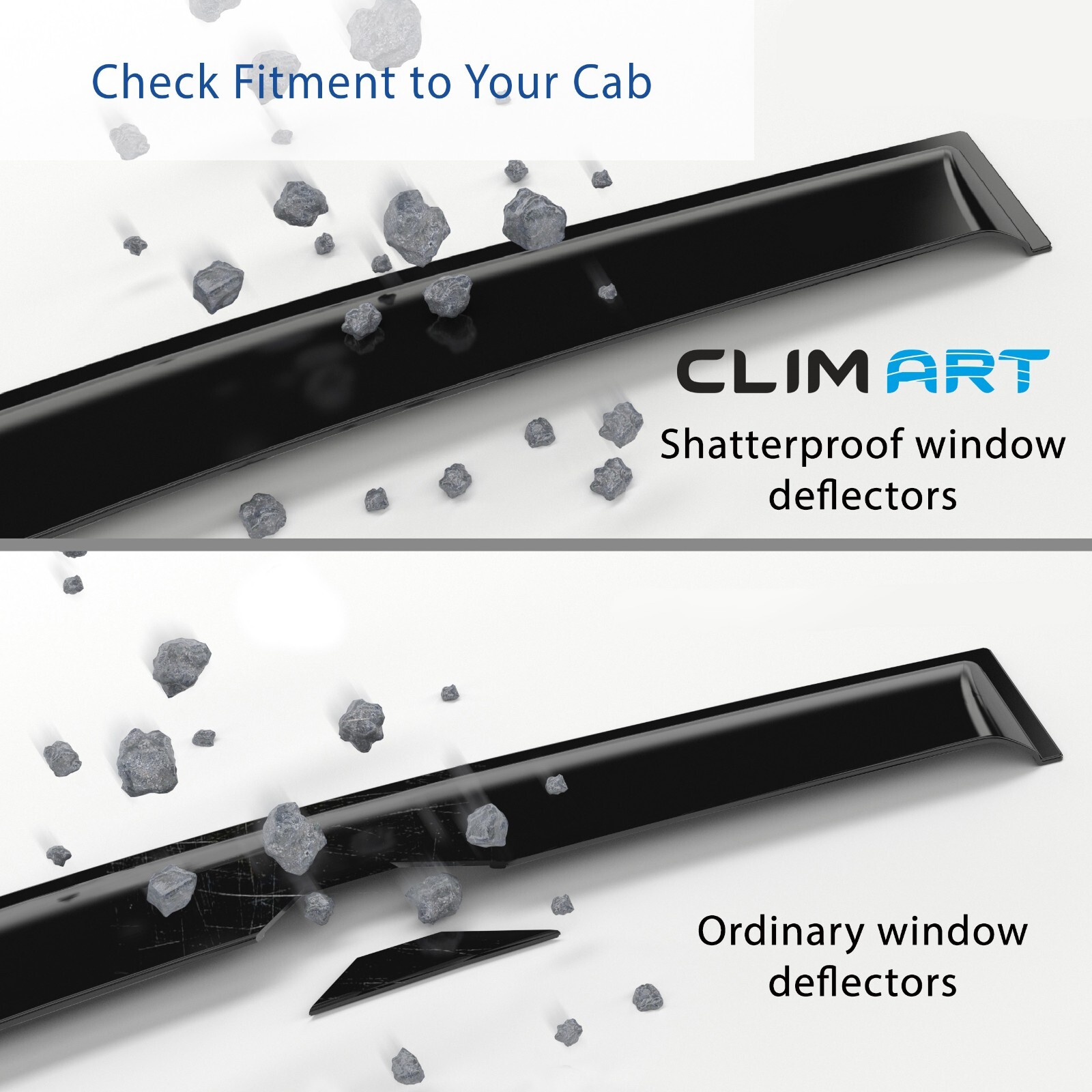 Side Window Deflectors Rain Guards for 20-25 Chevy Silverado Crew Cab 2500/3500