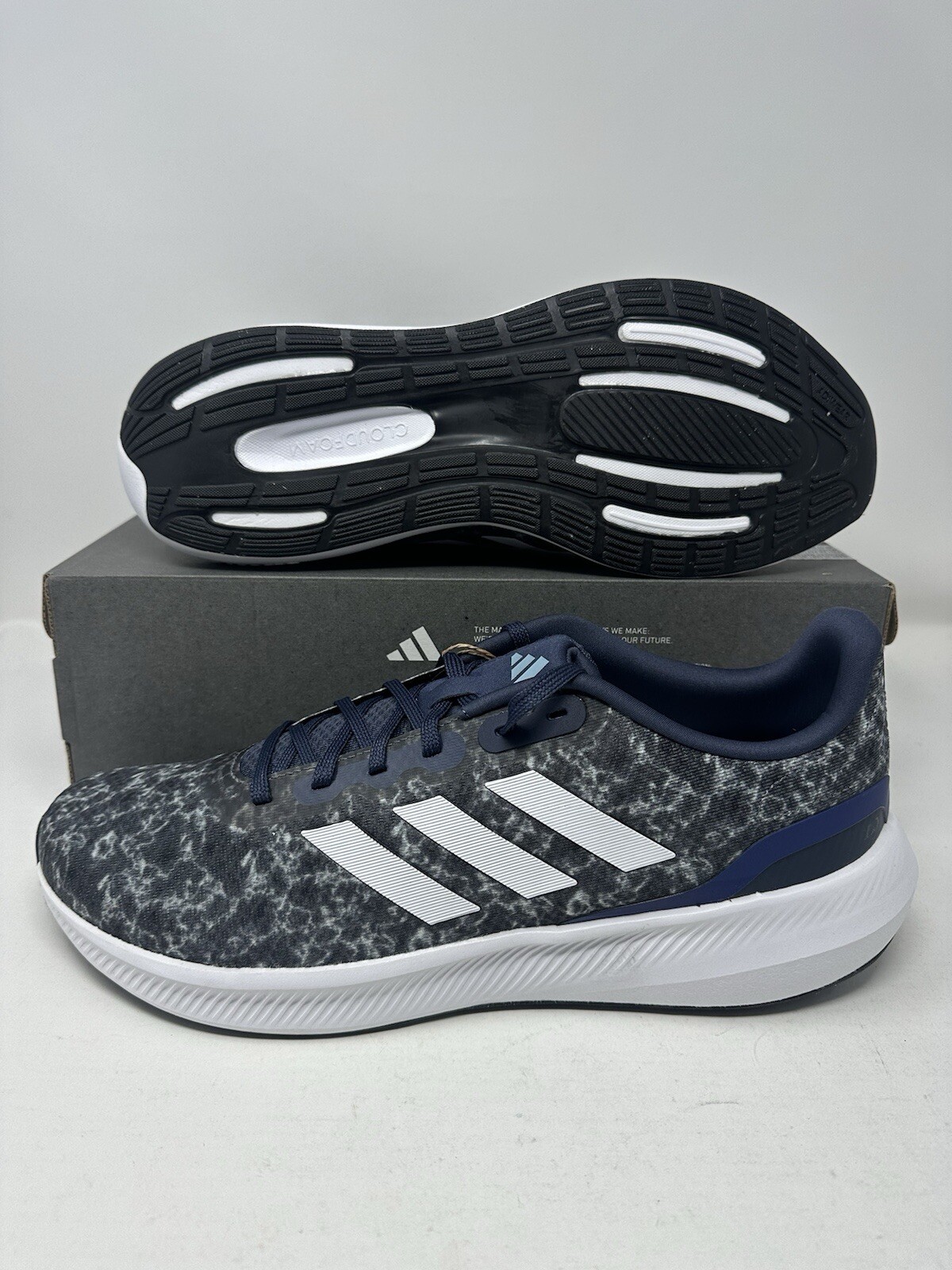 Adidas RunFalcon 3.0 Navy White Running Athletic Sneakers ID2294 Men's Sizes