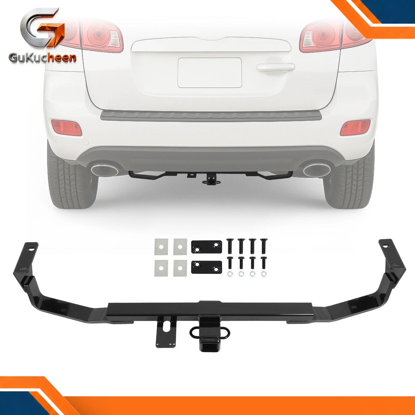 Class III Towing Trailer Hitch Receiver 2" Bumper For Hyundai Santa Fe 2007-2009