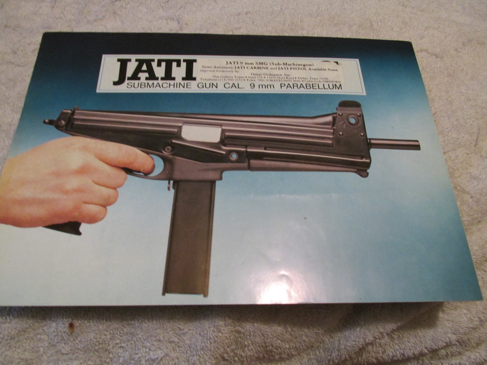 Vintage JATI Military Info Promo Booklet 9mm SMG Sub-Machinegun carbine Pistol