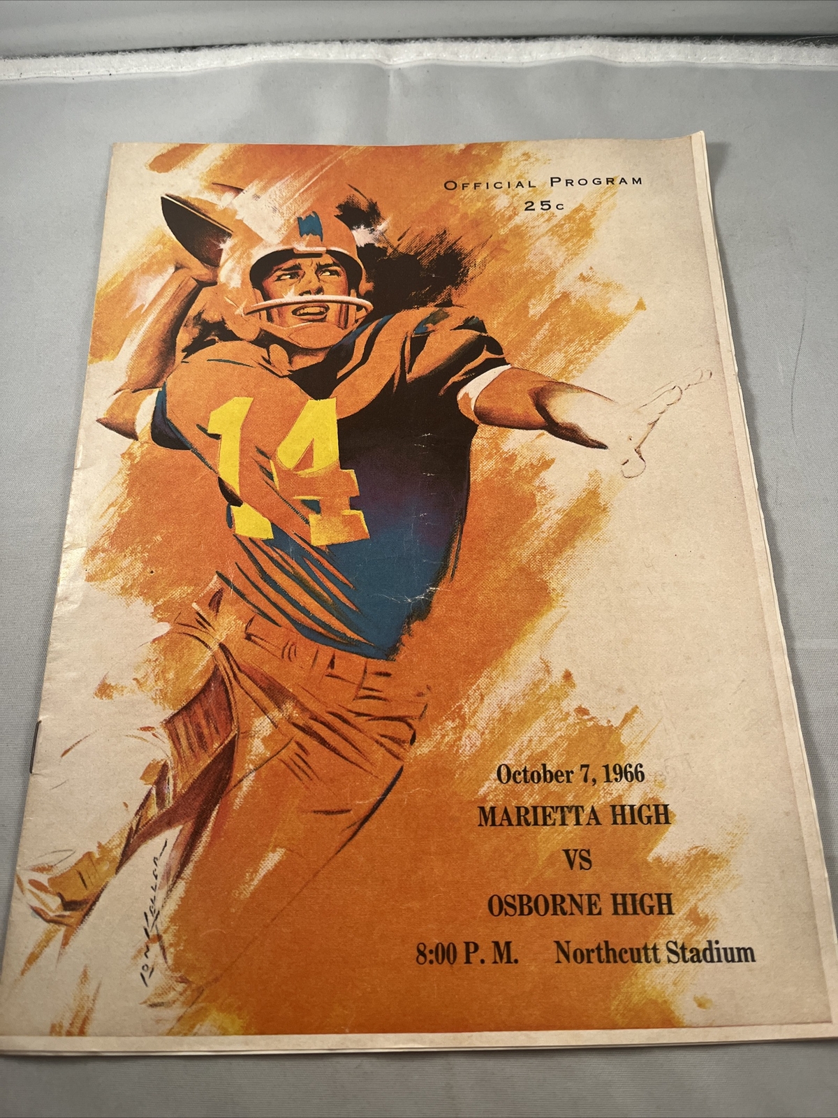 1966 Marietta High School Football Program Vs Osborne Georgia GA Atlanta