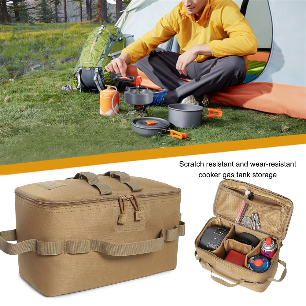 Molle Pouch Camping Storage Bag Canister Picnic Cookware Utensils Kit Organizer