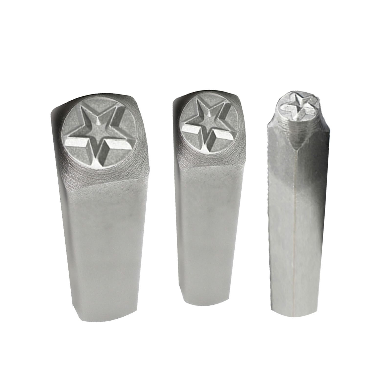6pcs Versatile Star Shaped Metal Stamp Set Carbon Steel Punches Tools for Hob...