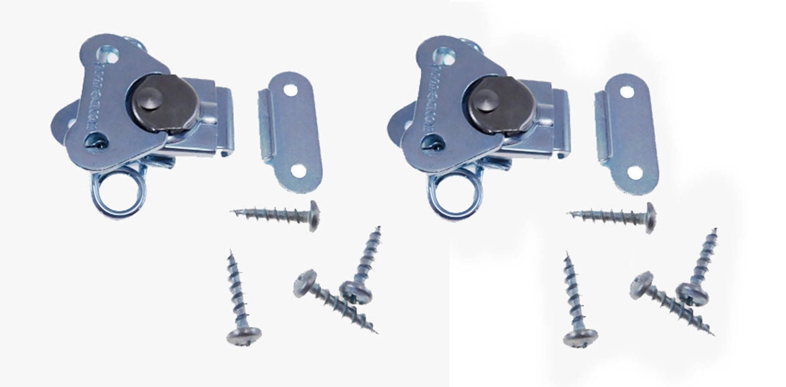 (2 PACK) PENN ELCOM 7365/0334 Butterfly Latch & Keeper w/ Screws - ZINC