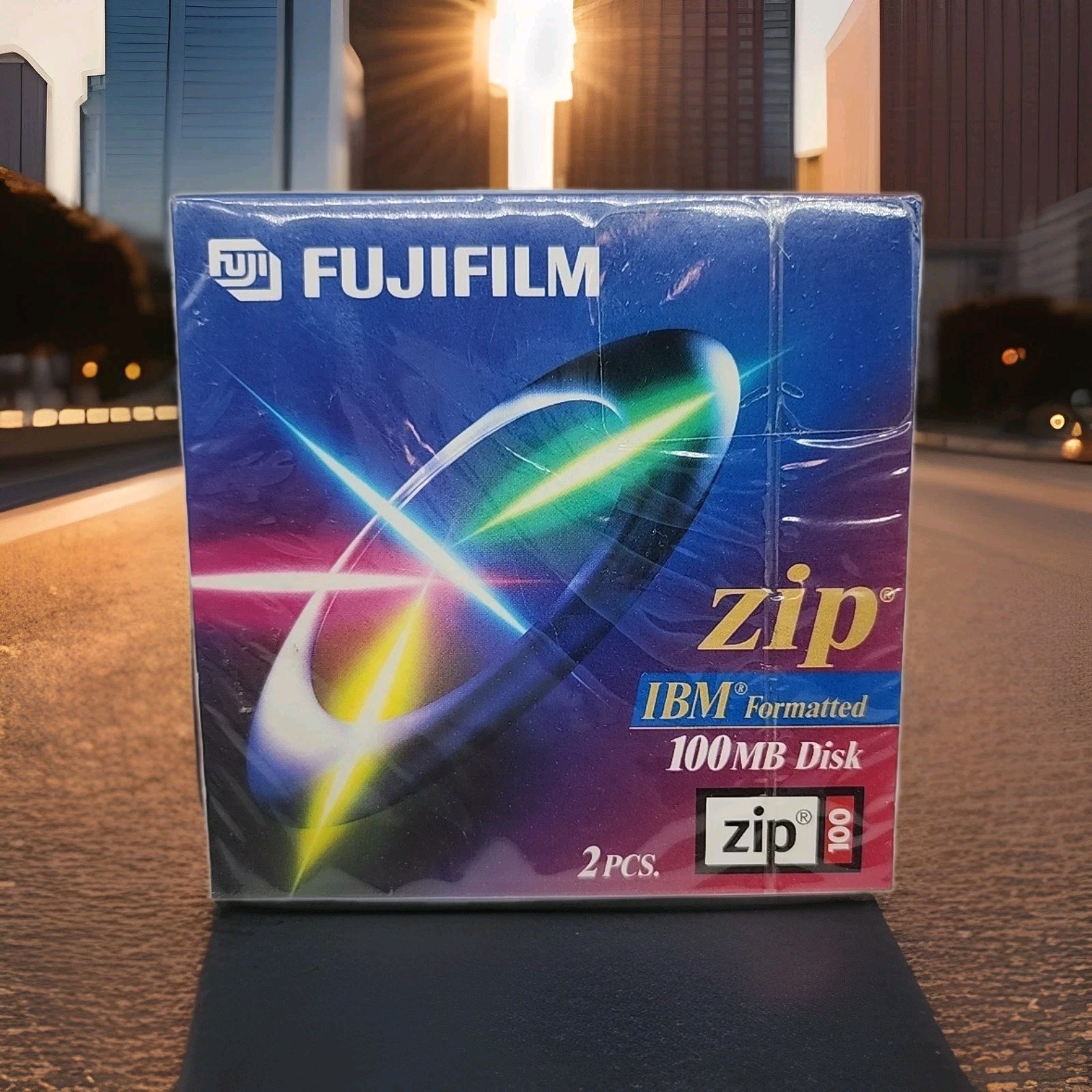 FUJI FUJIFILM 100 MB Zip Drive Disks IBM Formatted 2 Pack NEW Factory Sealed