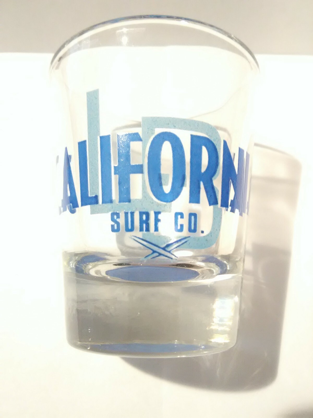 CALIFORNIA SURF COMPANY LOGO SHOT GLASS GREAT FOR ANY COLLECTION!