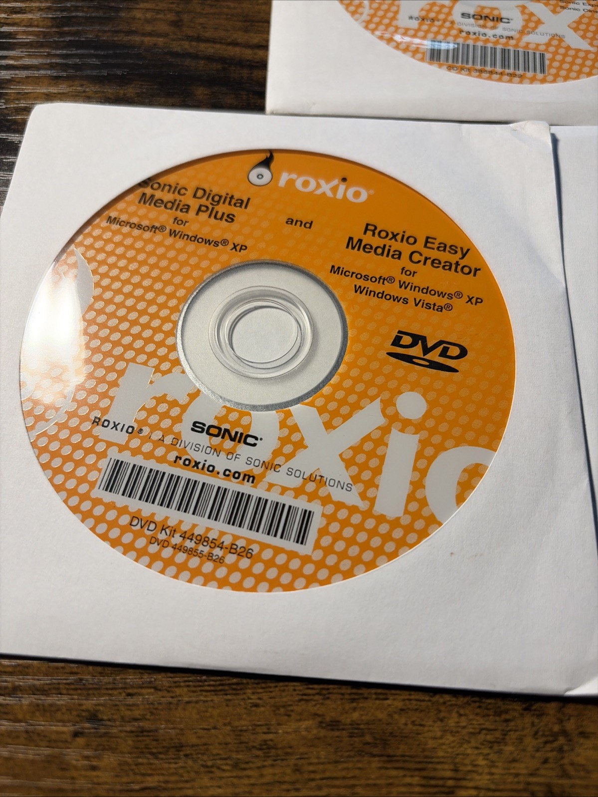 ROXIO Sonic Digital Media Plus / Roxio Easy Media Creator, Installer Windows XP