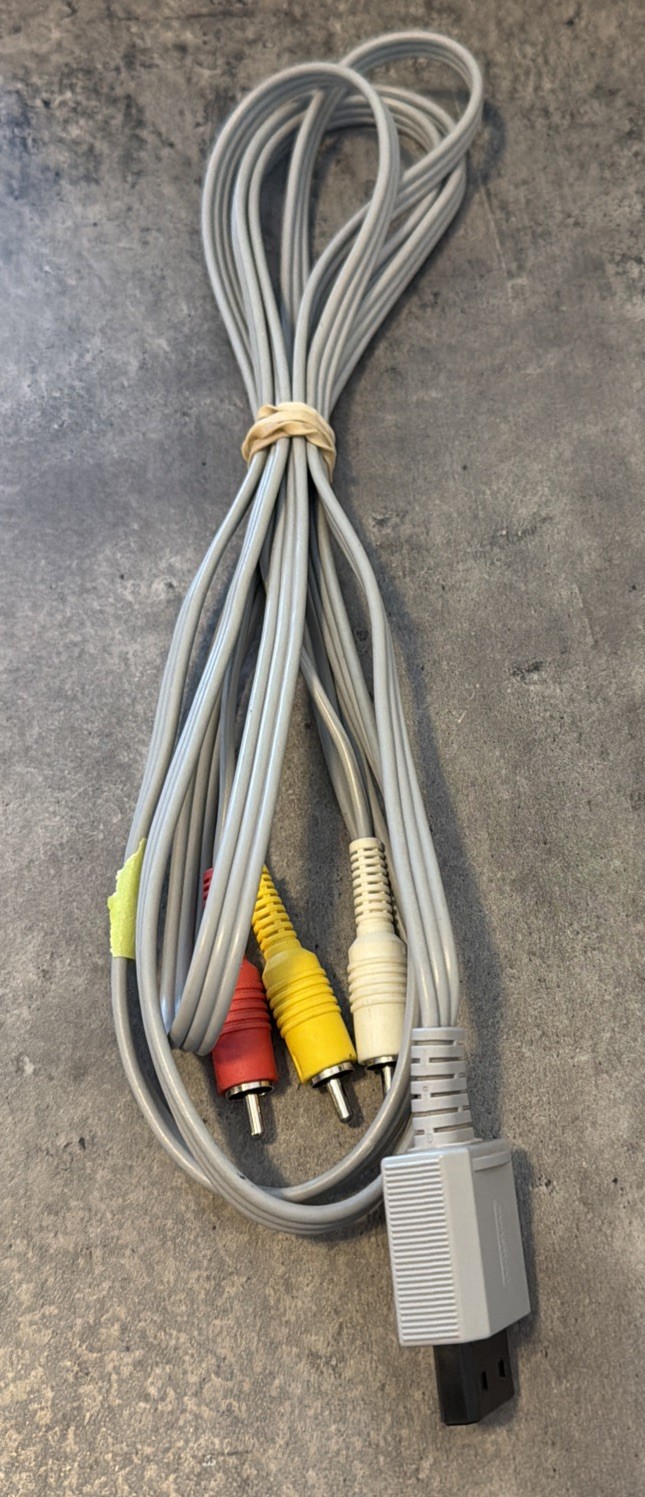 Nintendo Wii AV RCA Audio Video Composite Cable TV Connecting Cord OEM RVL-009