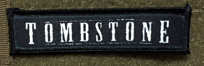 1x4 Tombstone Logo Morale Patch Tactical Military USA Hook Badge Army Flag