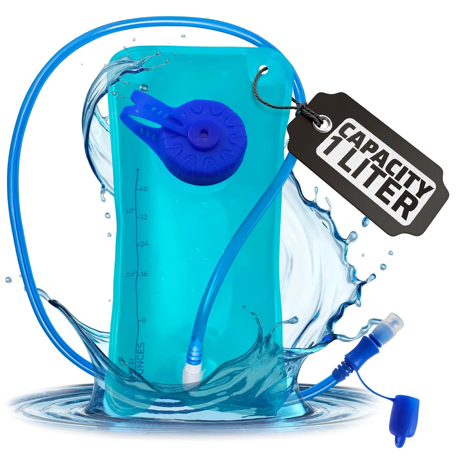 Water Bladder for Hiking Backpack – 1L/1.5L TPU Material Hydration Bladder with
