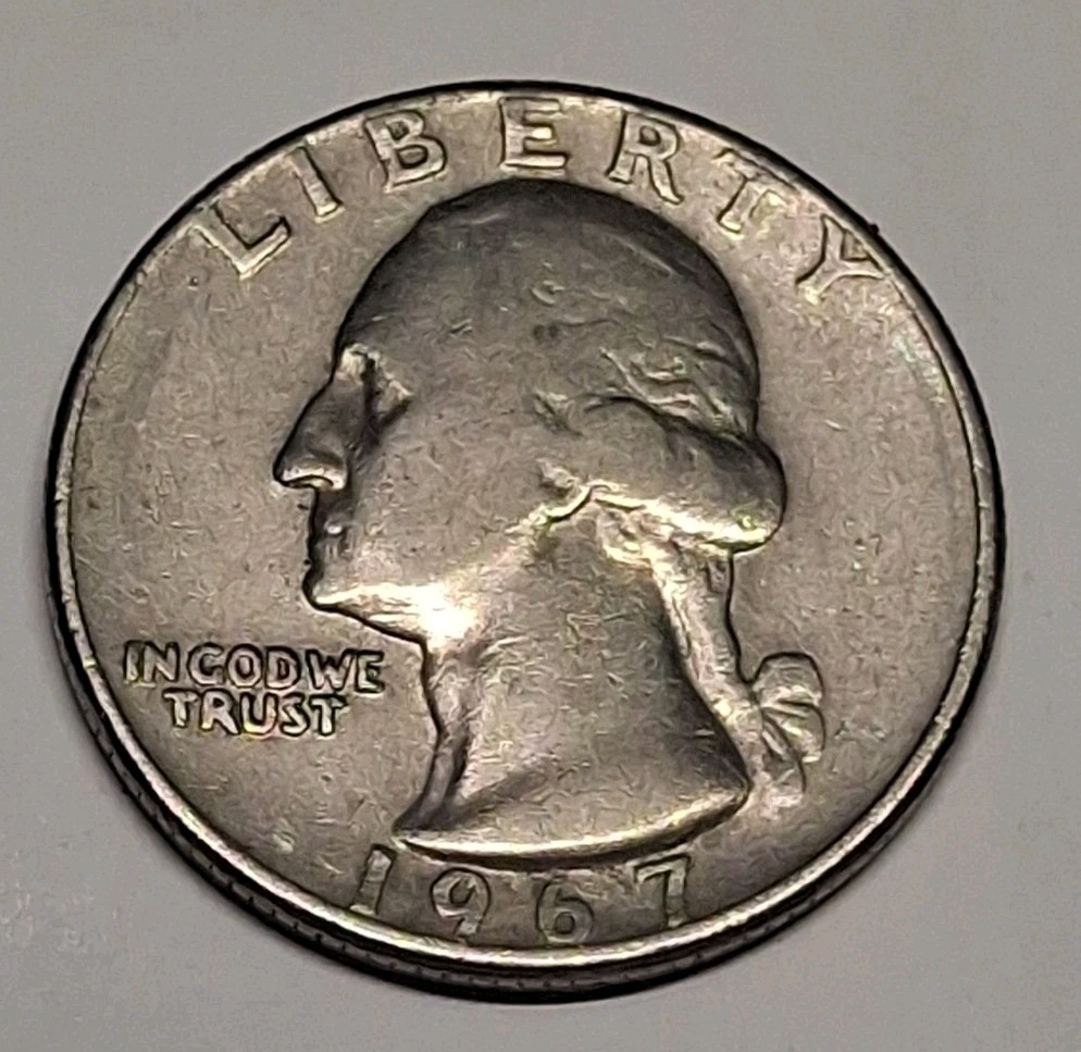 1967 Us Quarter 25c Circulated But Nice. Original Genuine Coin