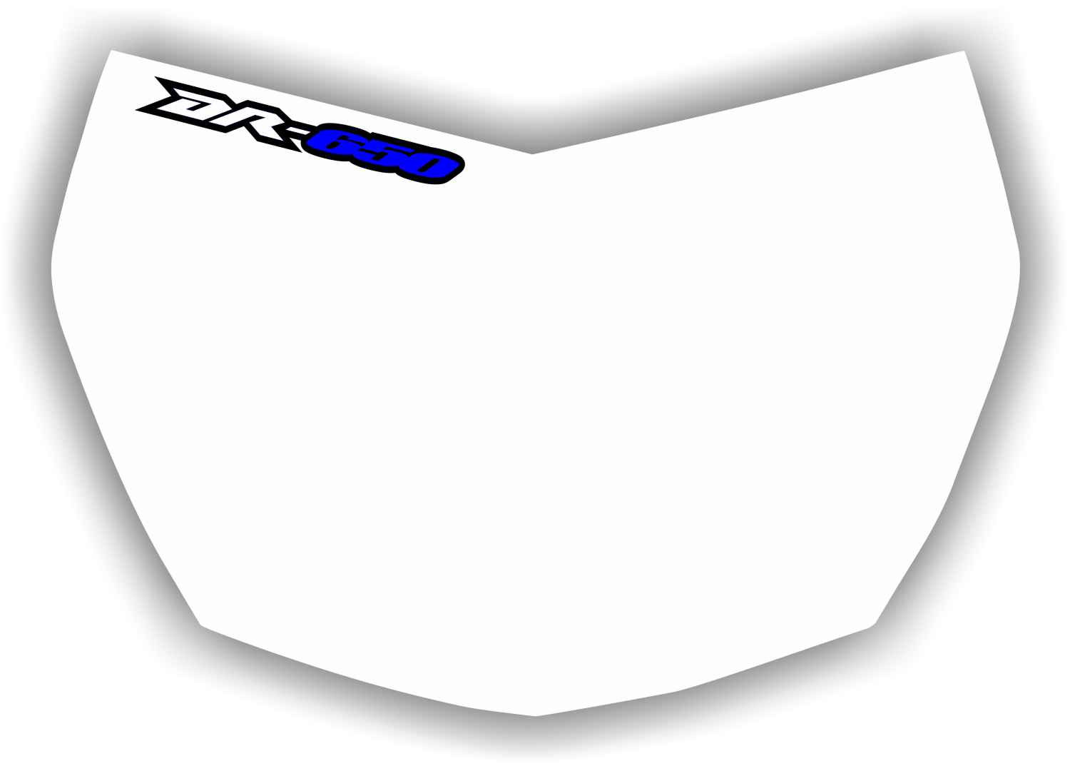 DR650 Blue Front Number Plate Graphic DR 650 decal stickers Headlight DR-650