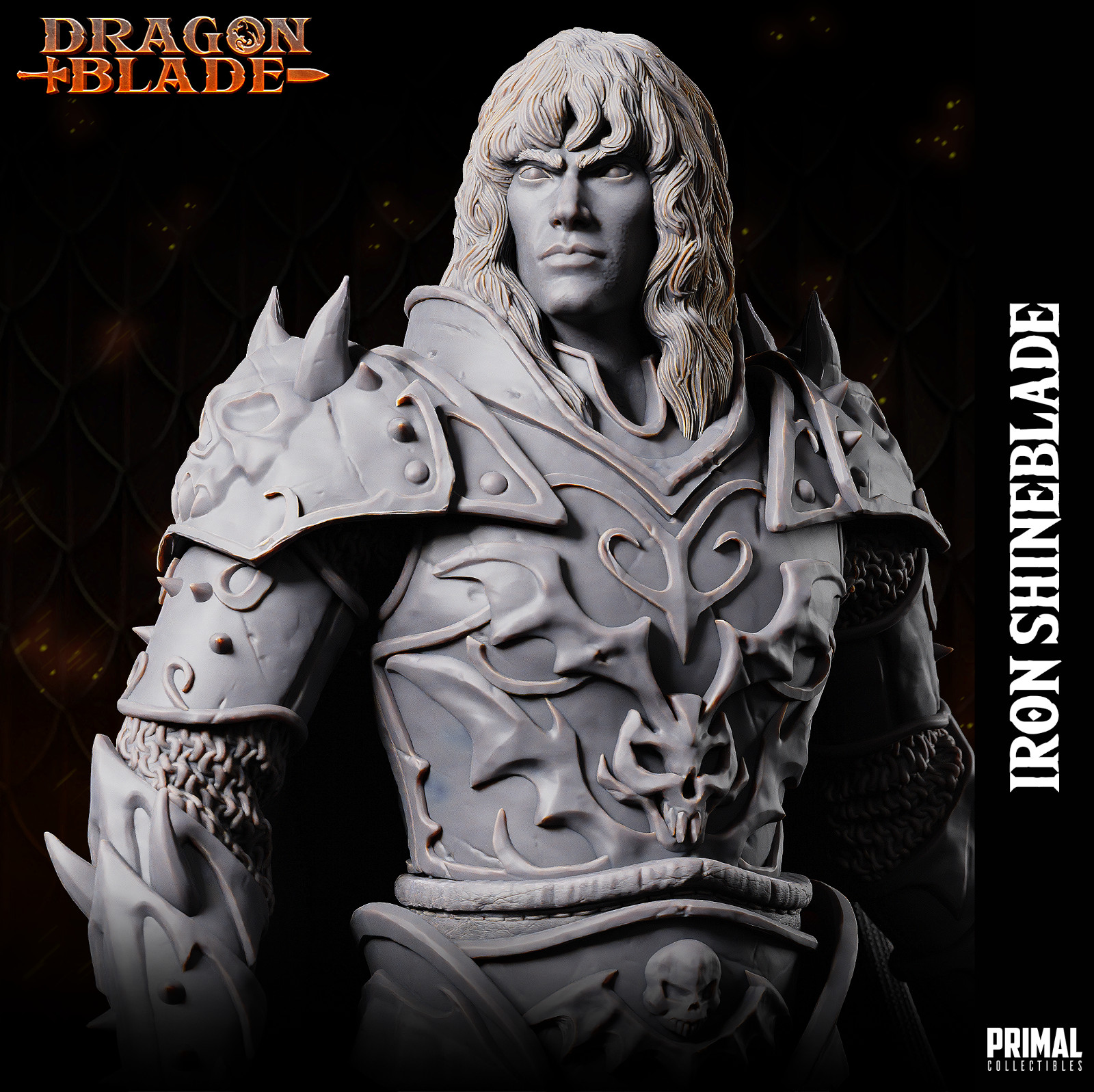 DnD Iron Shineblade Fighter Dragon Blade Mini 32mm TTRPG