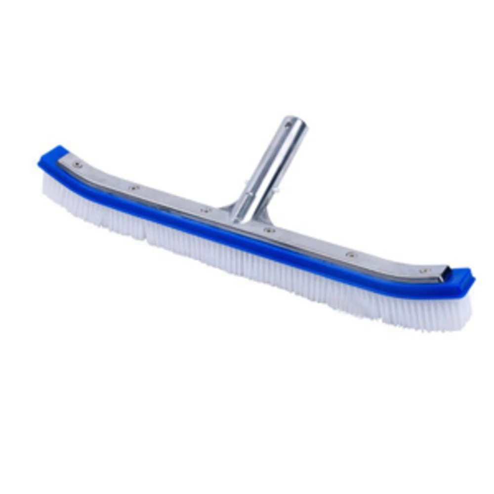 18" Curved Wall Swimming Pool Spa Wall Algae Brush Nylon Bristles -Aluminum Back