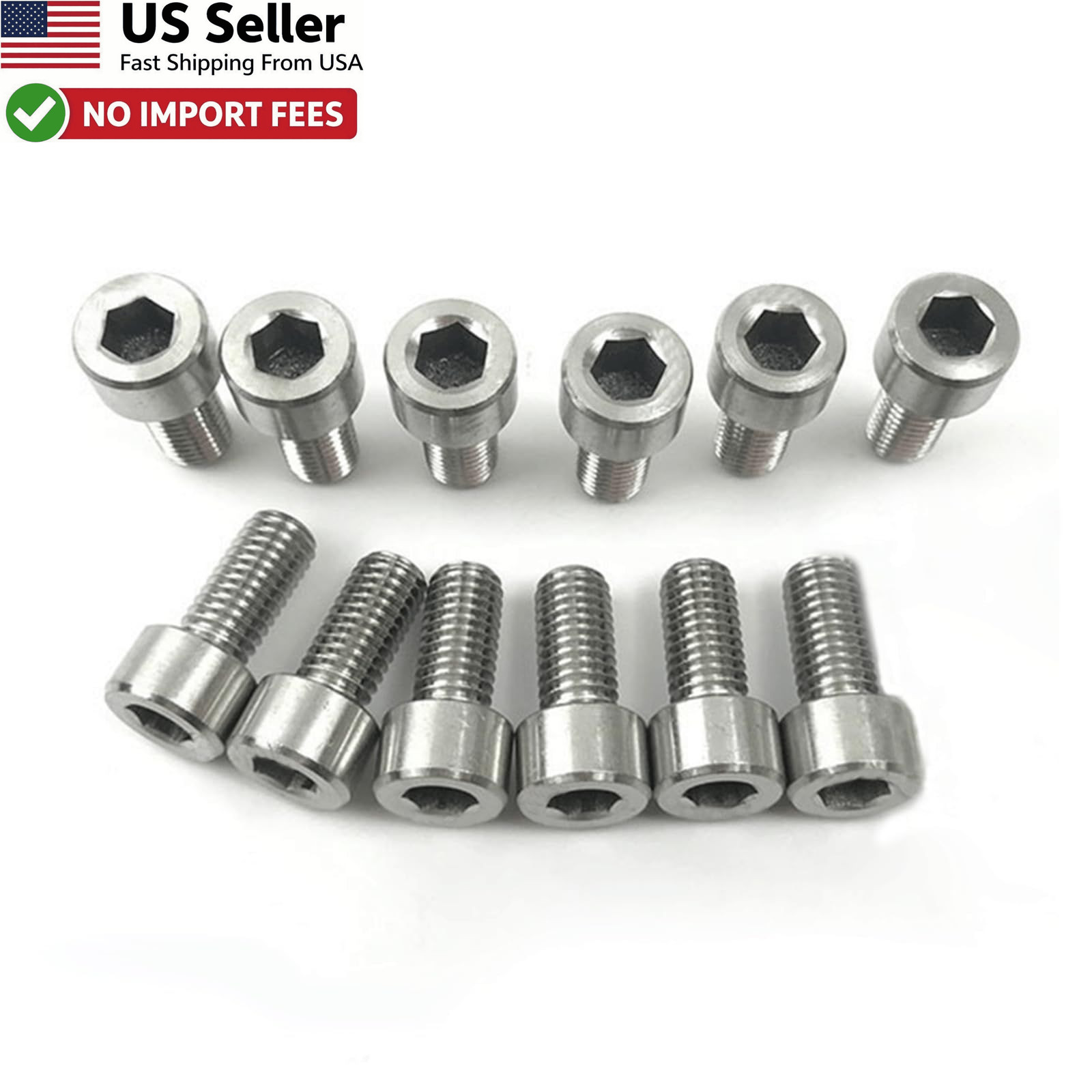 12 Pcs Bike Water Bottle Cage Bolts M5 Stainless Steel Hexagon Screws FROM USA