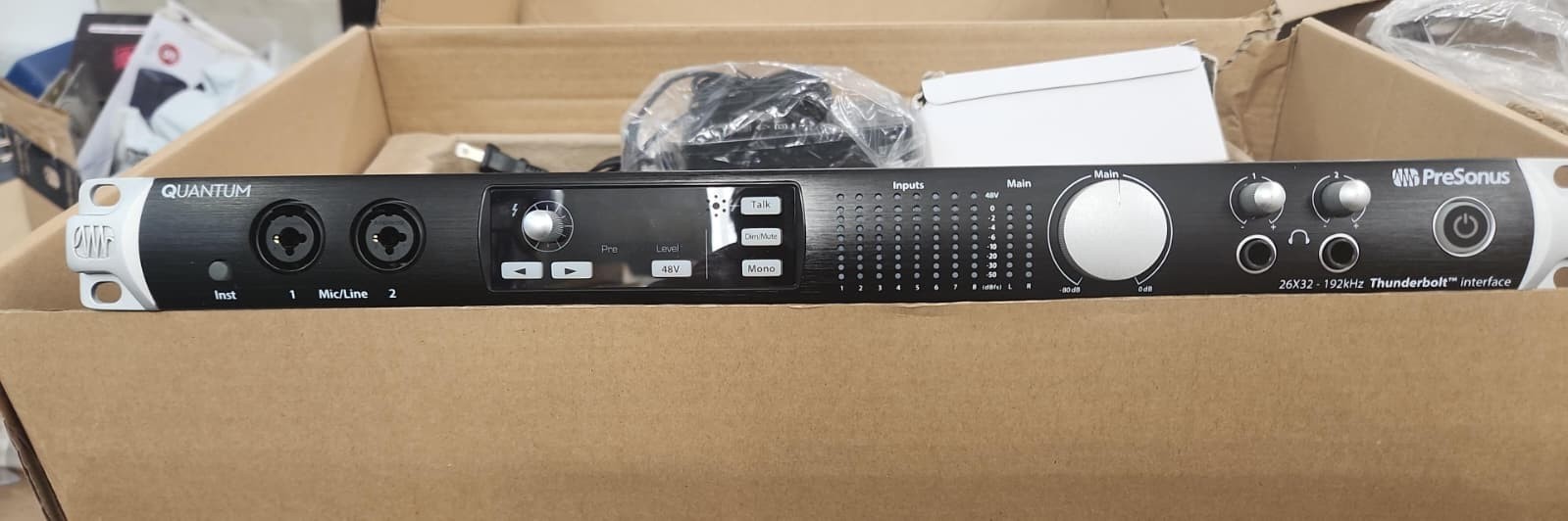 Open box Presonus Quantum 26X32 Thunderbolt Audio Interface Power Cable
