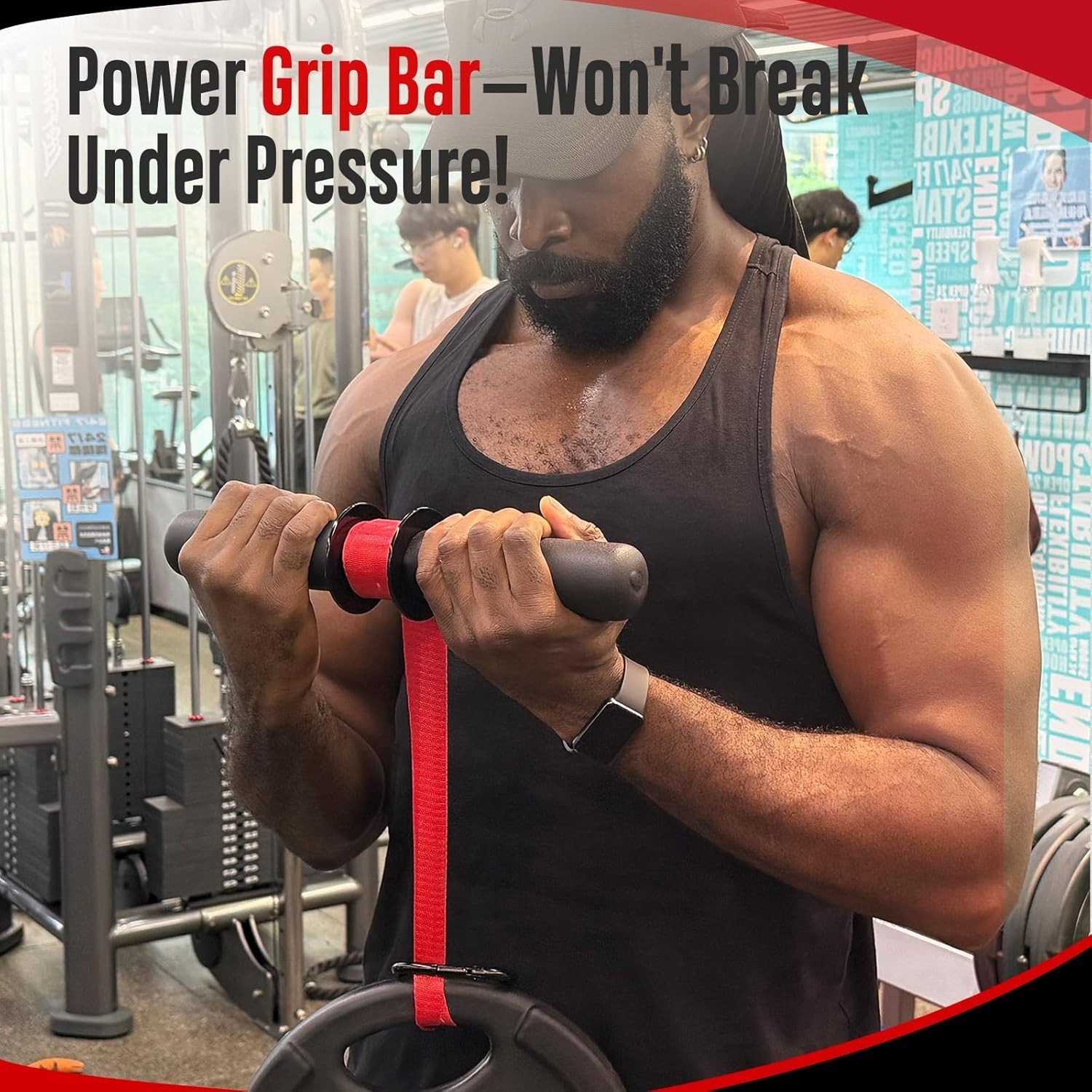 FitBeast Forearm Strengthener & Wrist Roller Exerciser - Adjustable Grip