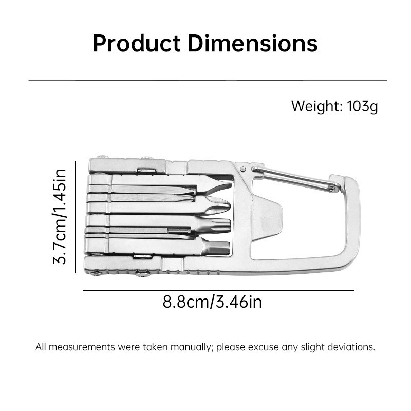 12-in-1 Portable Multitool Screwdriver Set, Folding EDC Pocket Tool with Bottle
