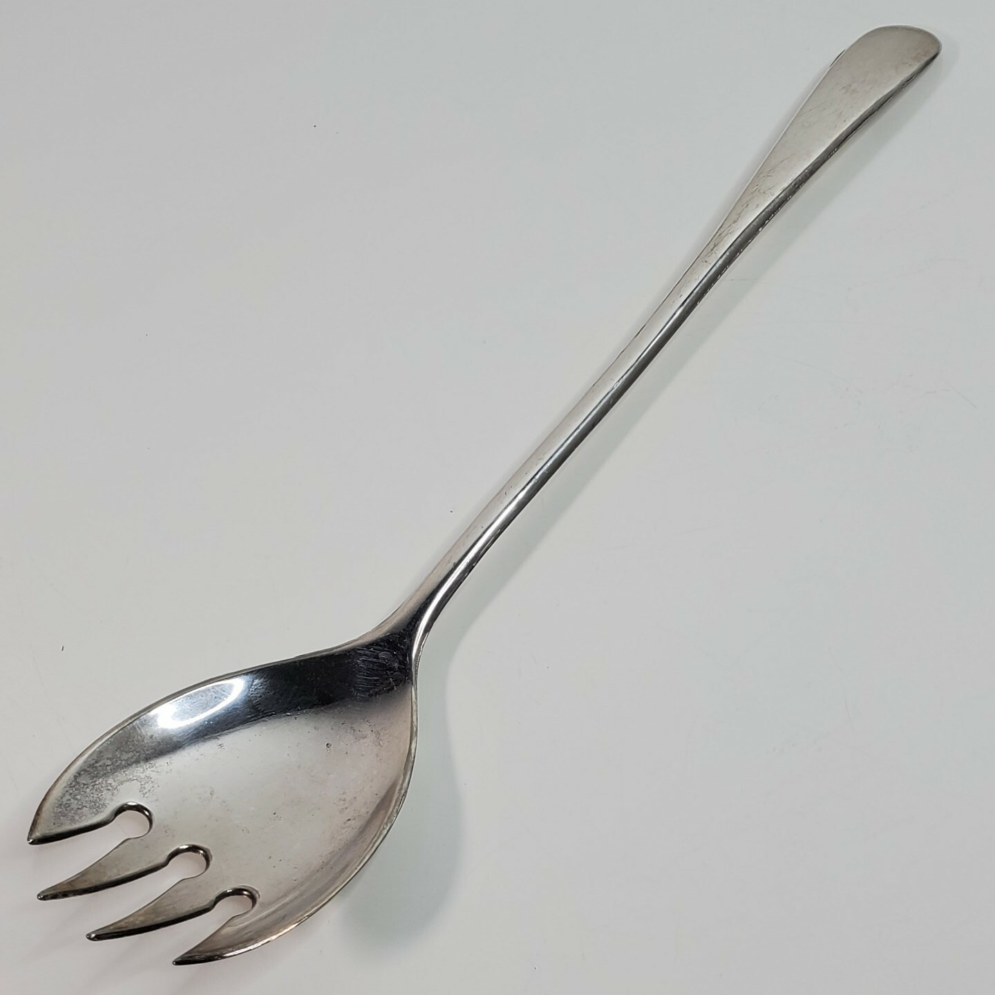 Serving Fork Modern Contemporary Silverplated Italy 8.88 inch Dinner Flatware
