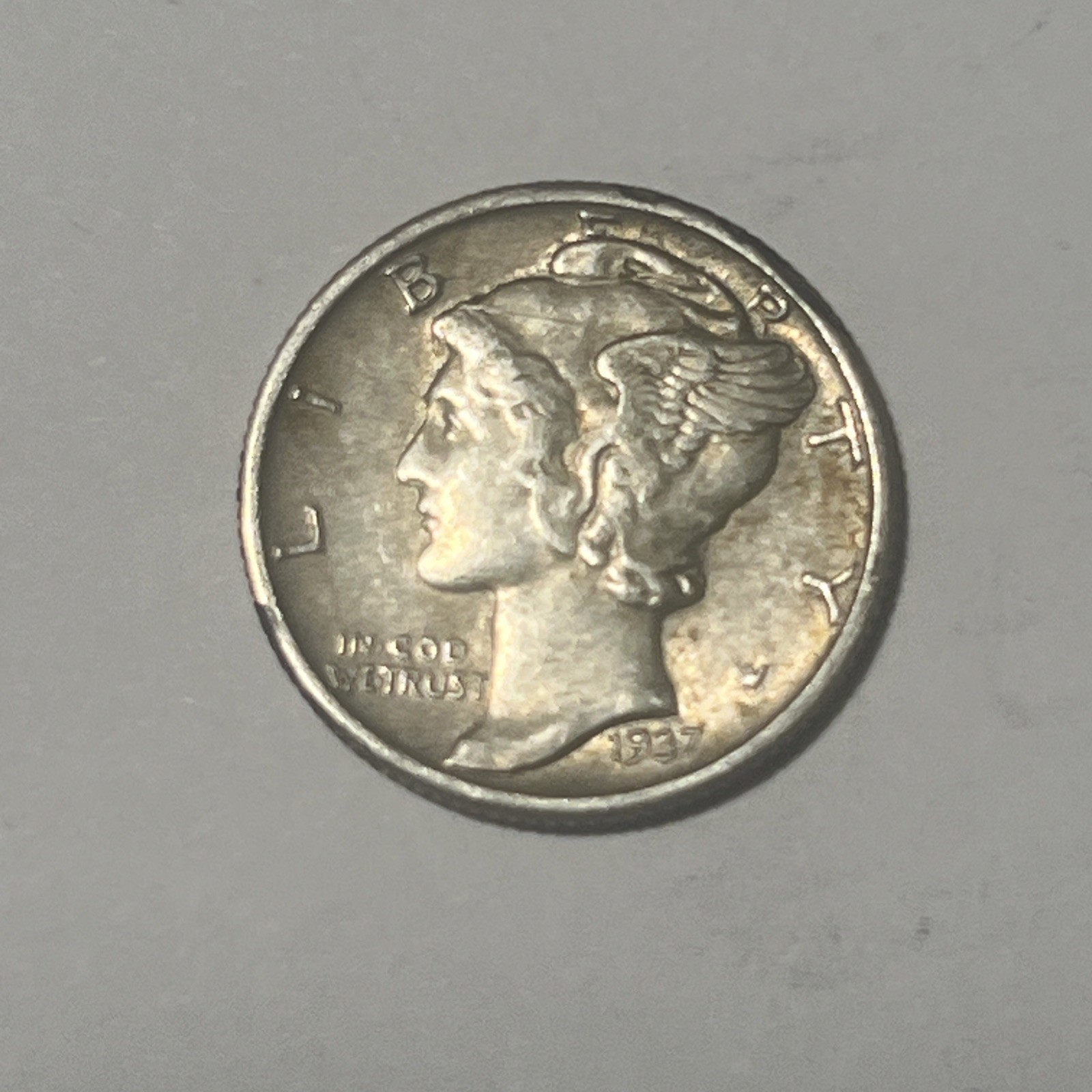 1937 **P** MERCURY HEAD SILVER DIME **NICE COIN!** - FREE SHIPPING!