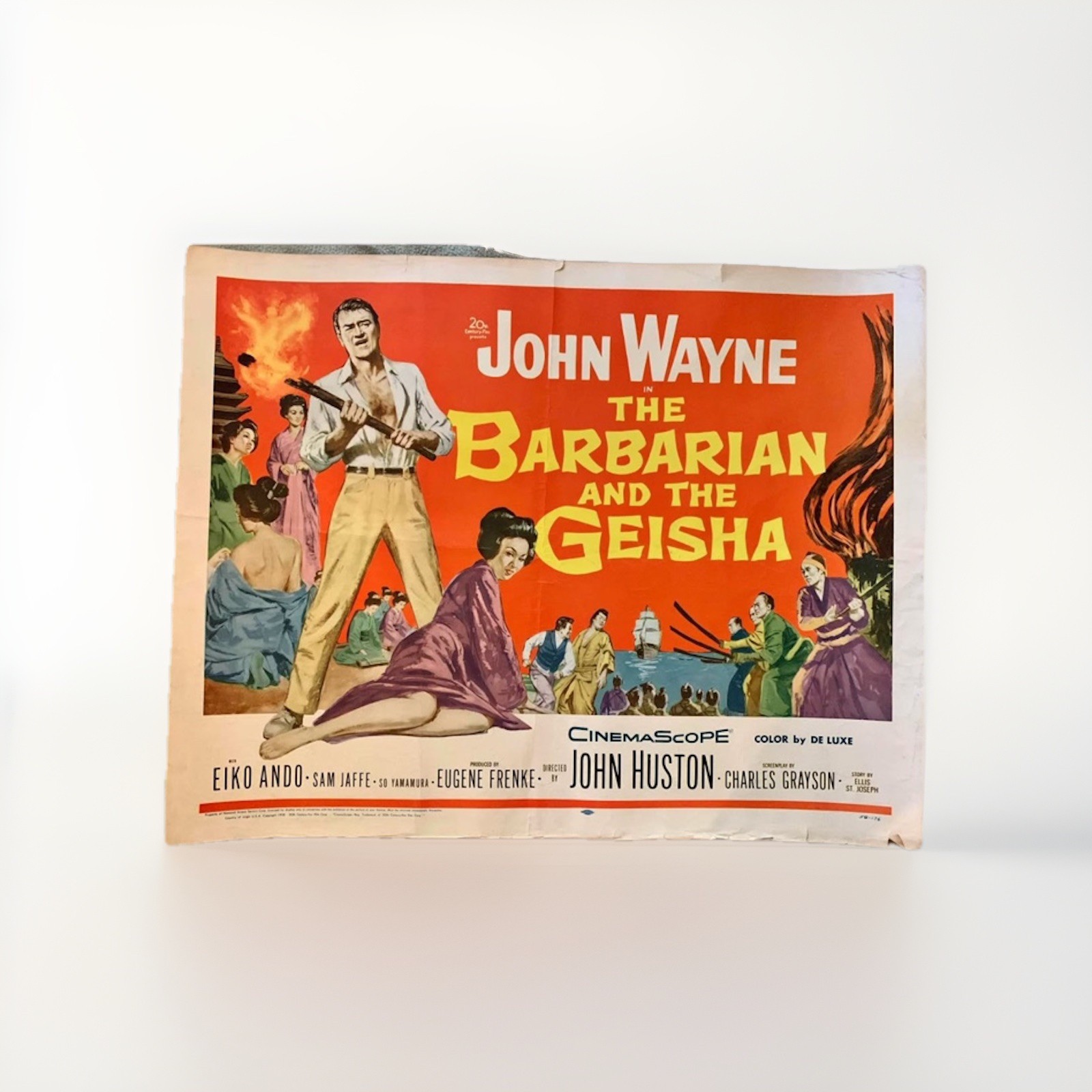 BARBARIAN AND GEISHA 1958 ORIG MOVIE POSTER JOHN WAYNE Rare