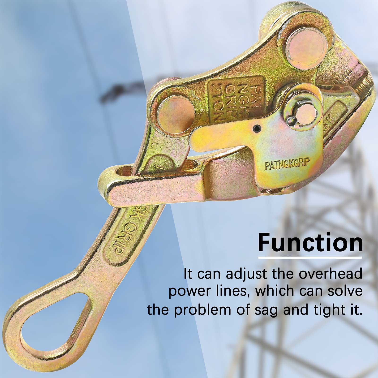 2 Ton Cable Grip Puller Wire Grip Rope Jaw Cable Puller Tool for Wire Rope, P...