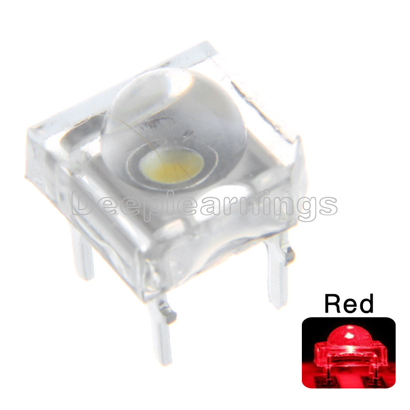 50PCS 5mm F5 Piranha LED Red Round Head Super Bright Light Emitting Diode