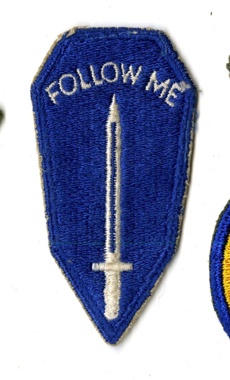 Infantry School White Back Patch Cut Edge Vintage
