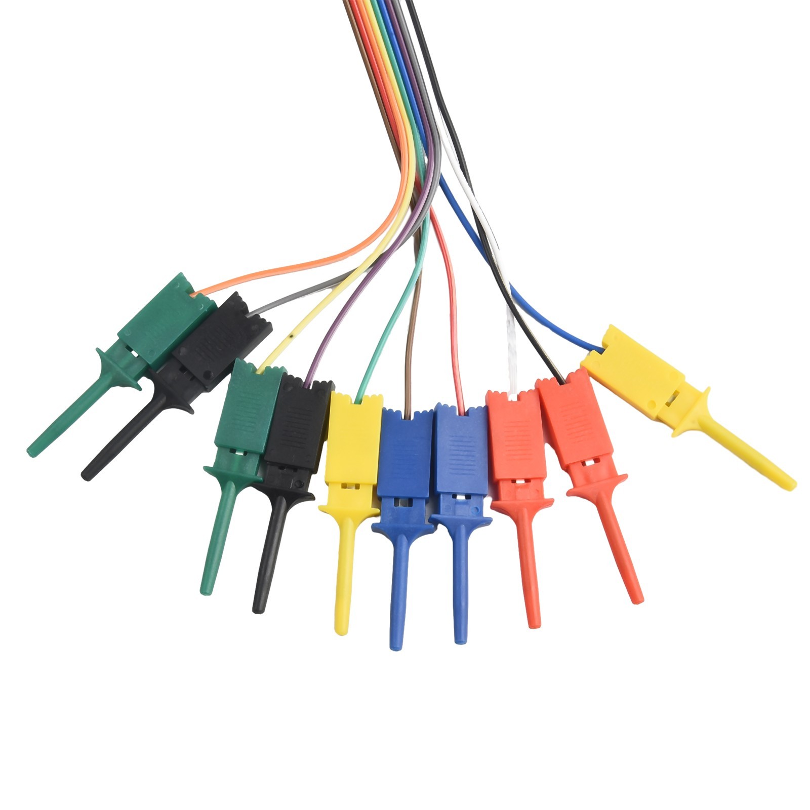 Logic Analyzer 10 Needle Hook Clip Line 20cm Black/blue/red/green/yellow