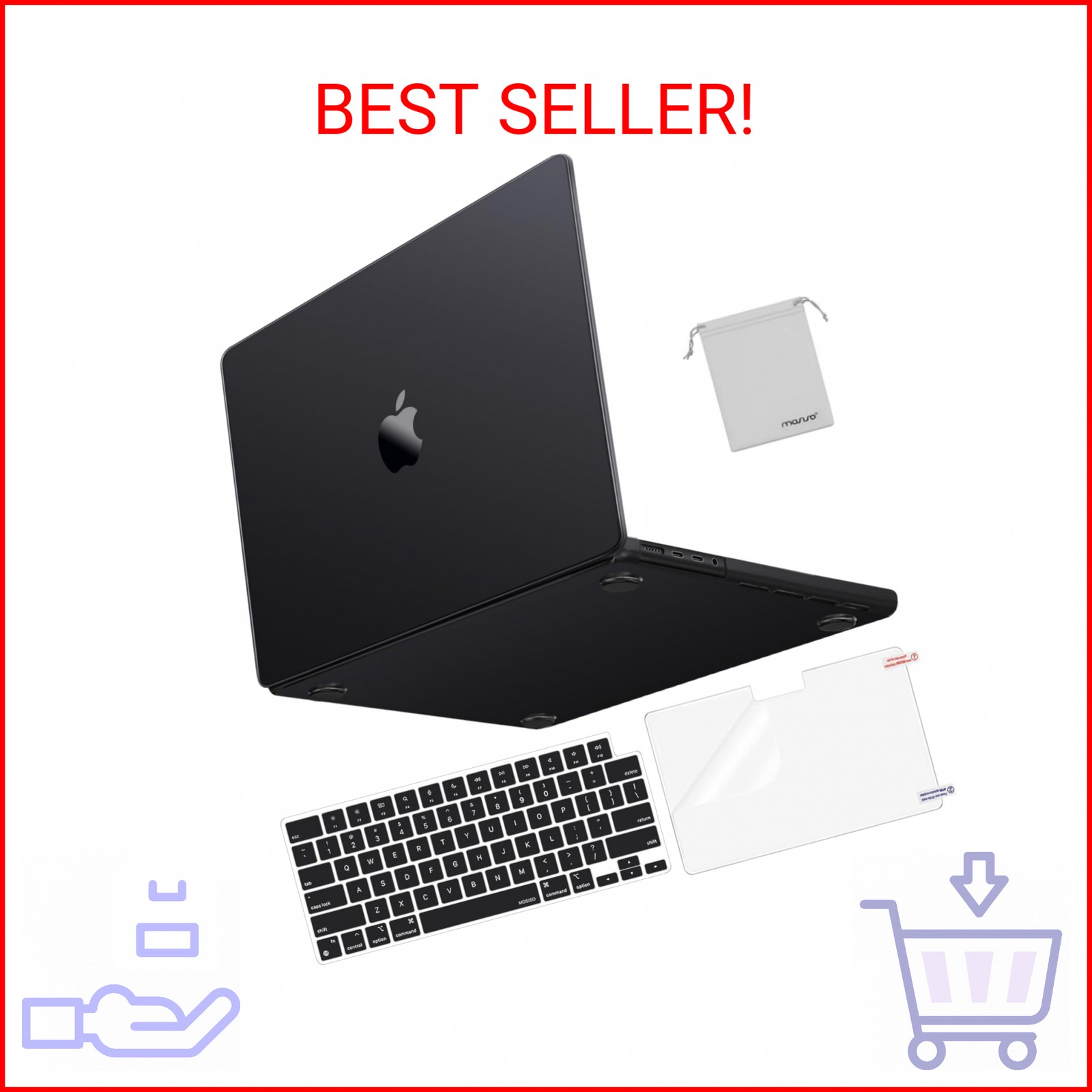 MOSISO Matte Finish Cover Compatible with MacBook Pro 14 inch Case 2026 2025-202